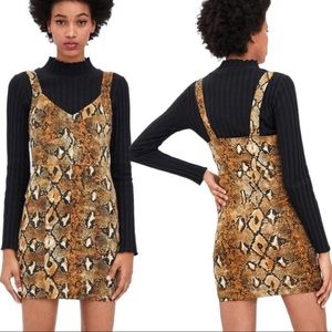 Zara Animal Print Sleeveless Mini Dress